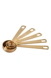 Le Creuset Set Of 5 Measuring Spoons In Gold