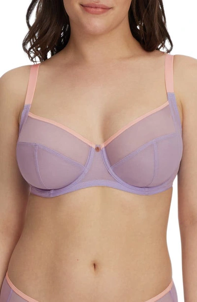 Skarlett Blue Spellbound Underwire Full Coverage Bra In Berry Peri/ Powder Pink