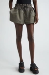 Sacai Twill Shorts In Taupe