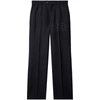 Off-white Number-print Pinstriped Slim-cut Trousers In Black