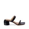 Off-white Off White Woman Black Leather Spring Mules In Black