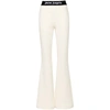 Palm Angels Off-white Flared Lounge Pants In Neutrals