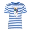 Polo Ralph Lauren Polo Bear Striped Cotton Tee In Blue/white