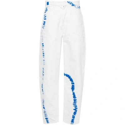 Rev Phoenix Tie-dye Tapered Jeans In White_tie_dye