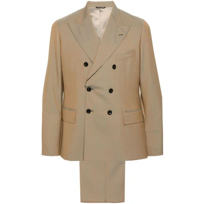 Reveres 1949 Double-breasted Virgin-wool Suit In Neutrals