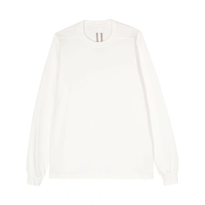 Rick Owens Seam-detail Cotton Sweatshirt In Neutrals