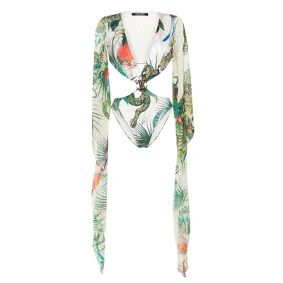 Roberto Cavalli Jungle Beachwear Multicolor In Neutrals