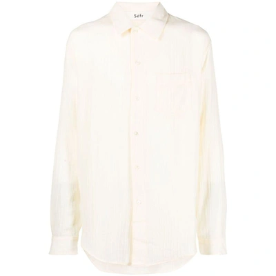 Séfr Leo Camp-collar Shirt In Vanilla White