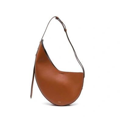 Soeur Brown Winona Leather Shoulder Bag In Fawn