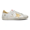 Golden Goose White Gold Superstar Low Sneakers In White Leather/gold S