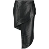 Vetements Asymmetric Leather Miniskirt In Black
