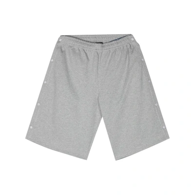 Y/project Layered-detail Cotton Shorts In Grey