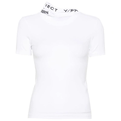 Y/project T-shirt With Jacquard Logo In White