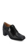 Journee Collection Sylvan Block Heel Derby Pump In Black