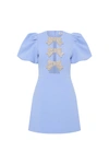 REBECCA VALLANCE JULIANA PUFF SLEEVE MINI DRESS