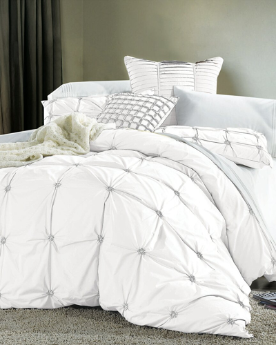 Melange Home Epoque Embroidery Duvet Set - White