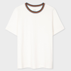 Paul Smith Womens Stripe Neck T-shirt In White