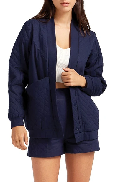 Belle & Bloom Over It Quilted Bomber In Multi