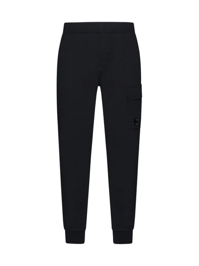 C.p. Company Cargo Diagonal Cotton Jogger In Black