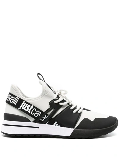 Just Cavalli Logo-tape Slip-on Sneakers In White