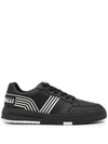 Just Cavalli Logo-print Leather Sneakers In Black