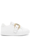 Versace Jeans Couture Jeans Couture Leather Logo Sneakers In White