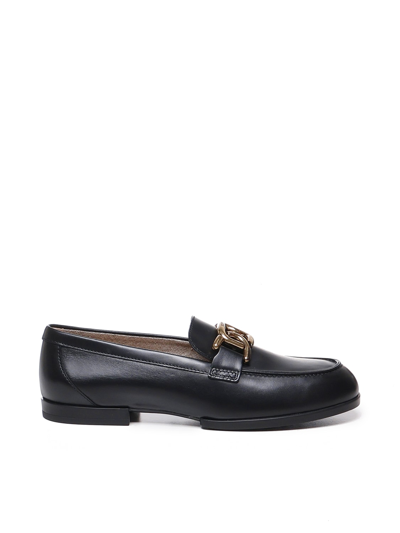 Tod's Loafers With Chain Detail In Black