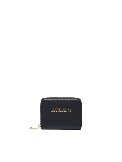 Love Moschino Small Wallet With Logo In Black