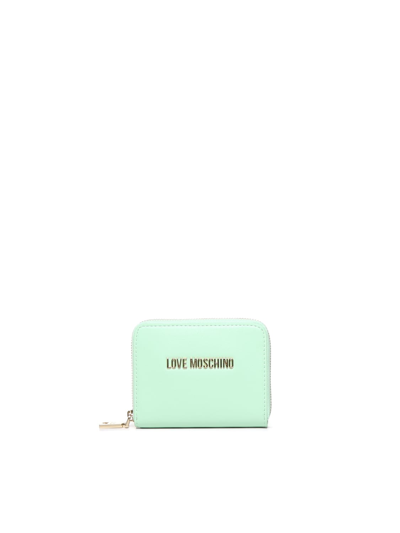 Love Moschino Small Wallet With Logo In Mint