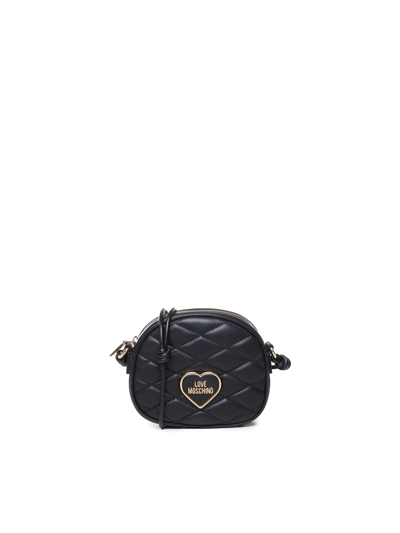 LOVE MOSCHINO LOGO LETTERING QUILTED SHOULDER BAG