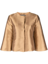 ALBERTA FERRETTI GOLD-TONE SATIN JACKET