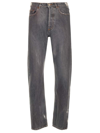 Magliano Unregular Logo Patch Jeans In Black