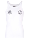 Magliano Logo-print Ribbed Top In White