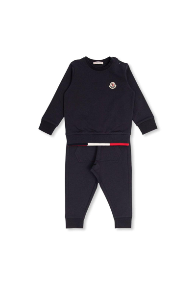 Moncler Kids' Logo-patch Two-piece Tracksuit In Blue