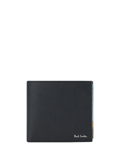 Paul Smith Leather Bi-fold Wallet In Black