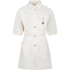 MONCLER IVORY CASUAL DRESS FOR GIRL
