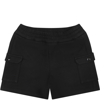 MONCLER BLACK SPORTS SHORTS FOR BABY BOY