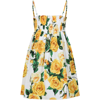 DOLCE & GABBANA WHITE CASUAL DRESS FOR GIRL WITH FLOWERING PATTERN