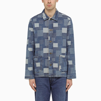 Apc Blue Kerlouan Denim Jacket In Ial Washed Indigo
