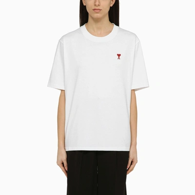 Ami Alexandre Mattiussi Ami Paris Ami De Coeur Oversize T-shirt In White