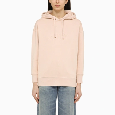 Autry Hoodie With Raised Logo In Pink