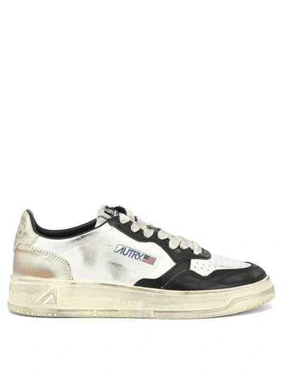 Autry Super Vintage Low Sneakers In Silver