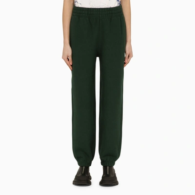 BURBERRY BURBERRY DARK GREEN COTTON JOGGING TROUSERS