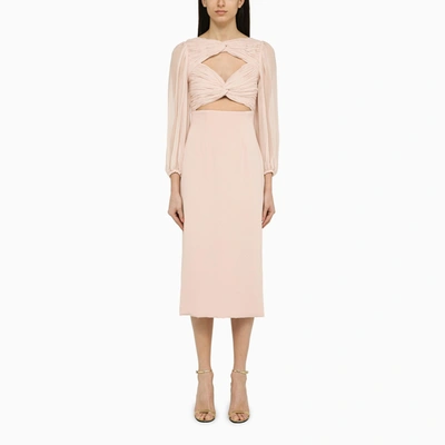 Costarellos Arwenne Cutout Midi Dress In Pink