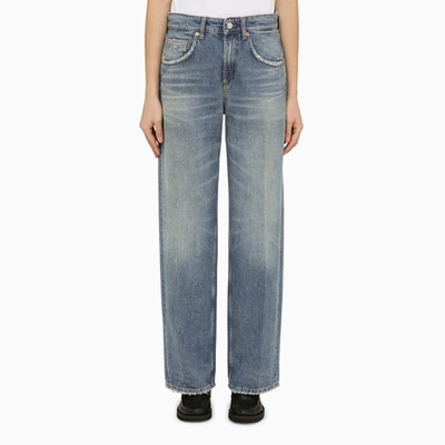 DEPARTMENT 5 DEPARTMENT 5 STRAIGHT BLUE WASHED EFFECT DENIM JEANS