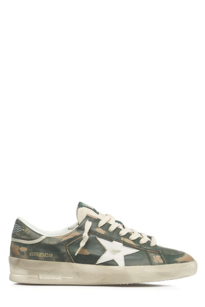 Golden Goose Deluxe Brand Stardan Distressed Lace In Green/white