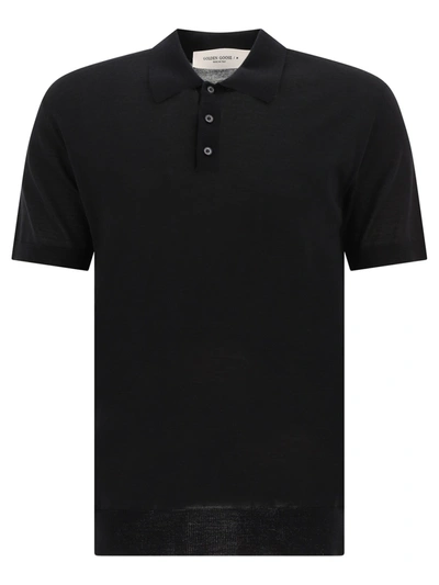 Golden Goose Giotto Polo Shirt In Black