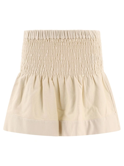 Isabel Marant Casual Beige Smocked Skirt For Women