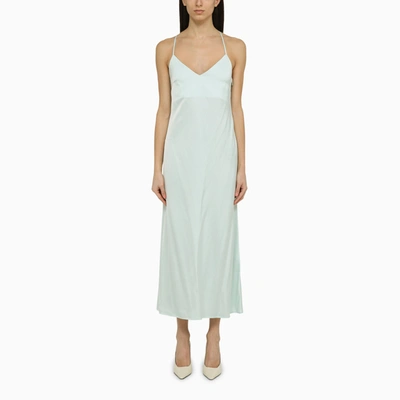 Ivy & Oak Ivy Oak | Noel Light Aqua Satin Dress In Light Blue