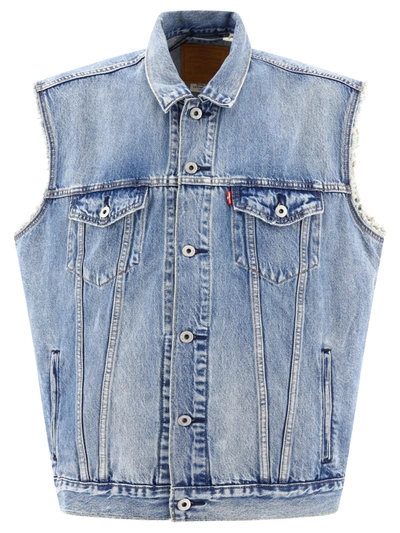 Levi's Trucker Waistcoat Jacket Jackets Light Blue In Denim